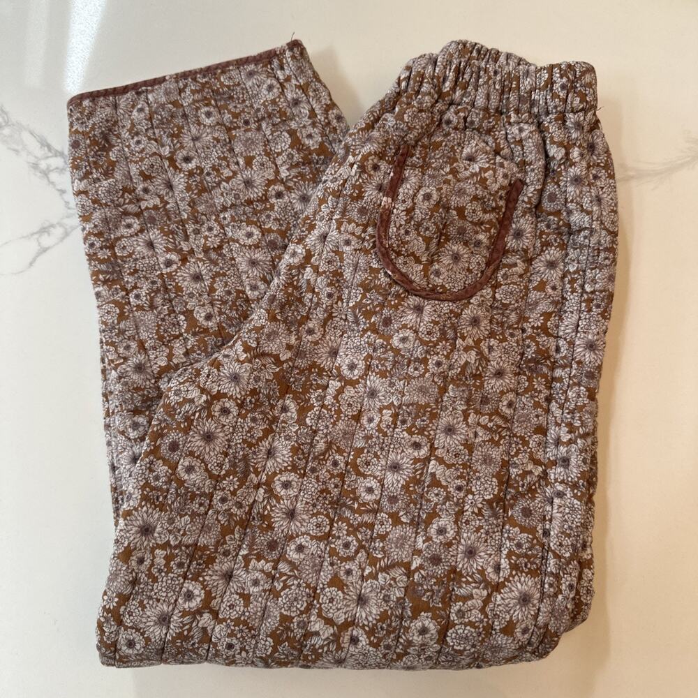 Bebe Organic Quilted Floral Cotton Trousers - Size 10Y (Youth)
